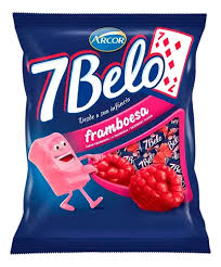 ARCOR BALA 7 BELO FRAMBOESA PCT 500GRS
